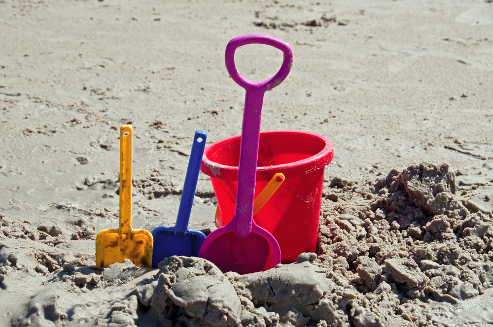 Buckets And Spades In Sand