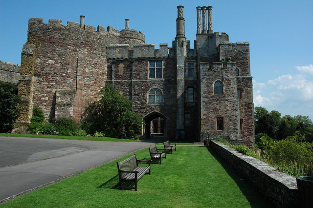 Old Castles With Benches In The Garden
